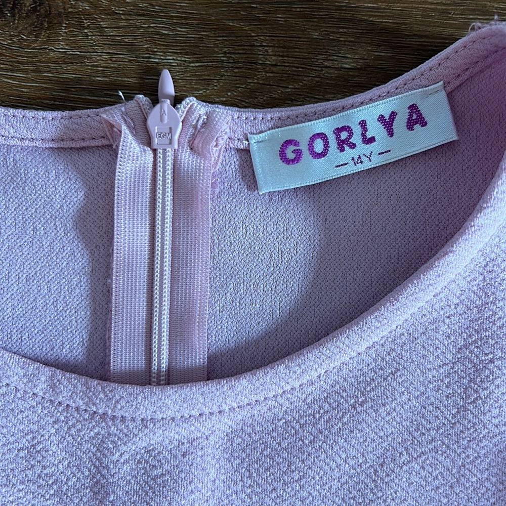 Girl’s Light Purple Dress with Ruffles, Size 14Y - Picture 3 of 4